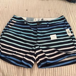 Old navy striped shorts, size 8, new with tags
